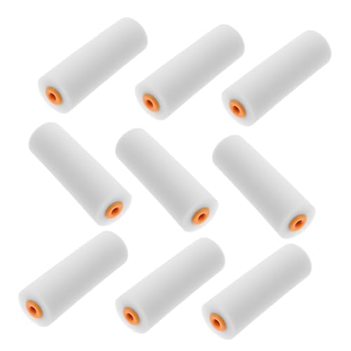 Hemobllo 12 pezzi rullo di vernice in spugna plastica piccoli rulli di vernice riutilizzabili per la pittura domestica per facciate in lattice e colori ad olio Compatto leggero per pareti dell'armadio