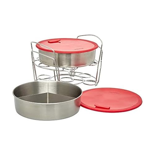 Instant Pot Offizielles Koch-/Backset, 8-teilig, kompatibel mit 6-l- und 8-l-Herden, rot