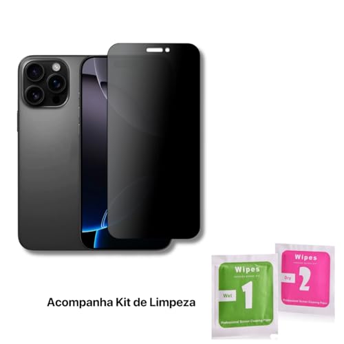 Película De Vidro Privacidade 3D Anti Spy Tela Toda Para iPhone + Película Lente de Câmera (iPhone 1