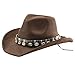 Sueded Denims Hat Unisex Western Hat Curved Border Soft Comfortable for Fashionable Unisex Styles Versatiles Fashion, Coffee, One Size