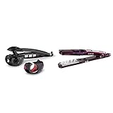 BaByliss I-Pro 230 Dampf-Haarglätter mit Shine-Technologie für ultimative Glättung ST395E & Paris Curl Secret Ionic 2, automatischer Lockenstyler mit 2 Aufsätzen, C1300E schwarz