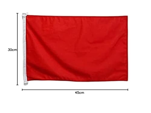 AZ FLAG Bootflagge Einfarbig Rot 45x30 cm, Einfarbig Bootsfahne 30 x 45 Cm Marine Flaggen - Flaggen