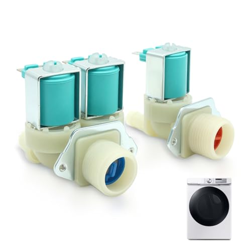 WF45B6300AP WF45B6300AW Cold & Hot Washer Water Inlet Valve Set Fit for Samsung WF42H5200AP WF42H5200AW WF45A6400AV WF45B6300AC WF42H5100AW WF42H5200AF WF45A6400AW WF45B6300AD WF45B6300AV WF45A6400AC