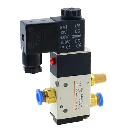Vanne solénoïde 3V210-08 DC12V à commutation rapide et étanchéité renforcée 1/4"