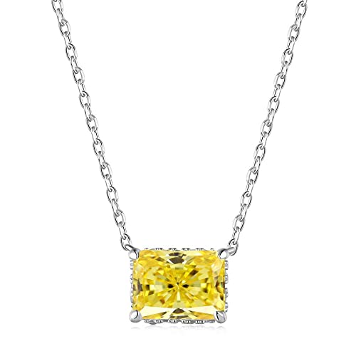 Collier émeraude en argent massif 925 style moissanite pour éclat haut de gamme