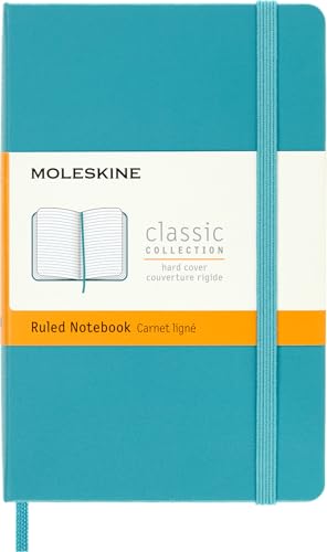 Moleskine Classic carnet dur poche 3.5"x5.5" ligné bleu lagon