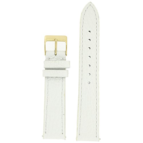 Tech Swiss Watch Band Genuine Leather White Quick Release Built-in Pins 12 millimeters
