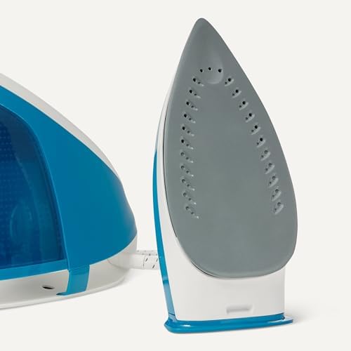 Bild 2 - Amazon Basics Dampfbügelstation mit 6-Bar-Pumpe, 240g/min Dampfstoß, 120g/min Dampfleistung, 1,5-l-Tank, 2400W, Weiß/Blau