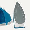 Amazon Basics Ferro da Stiro a Vapore con Caldaia e Pompa a 6 bar, Colpo di Vapore 240g/min, Vapore Continuo 120g/min, Serbatoio da 1,5 L, 2400 W, Colore Bianco/Blu