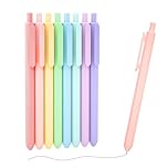Shuttle Art Retractable Coloured Gel Pens, 8 Colours, 0.5mm Fine Point Quick Drying Pens for Writing, Drawing, Journaling, Notes-Taking, School Office Supplies