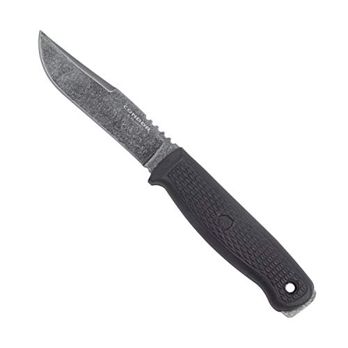 Condor Tool & Knife, Condor Bushglider Knife, Black, 1095 High Carbon Steel, 9 in Overall Length, Poly Sheath