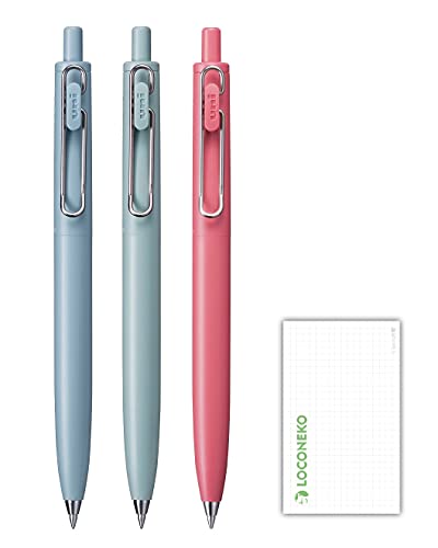 三菱鉛筆 ユニボールワン Fシリーズ 0.5mm uniballone UMN-SF-05 【まとめ買い3種】+ロコネコお試し用紙セット