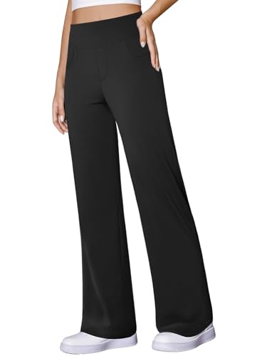 Wide Leg Yoga Pants Women Stretch Dress Work Pants with Pockets Lounge Casual Sweatpants