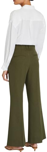 Club Monaco Women's High Rise Twill Linen Trouser3
