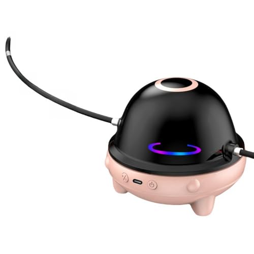 Iuseike 電動縄跳び、スマート縄跳びマシン、自動縄跳び機、携帯縄跳び リモコン付き、速度調整 USB充電式 自動的に音楽と光をカウント 家庭用 子供 室内 幼児 多機能 お誕生日 贈り物 親子アクティビティ 子供用スポーツ用品 (A,ピンク)