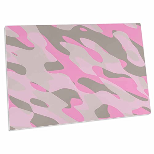 3dRose Desk Pad place mats camuflaje gris rosa miniatura 1