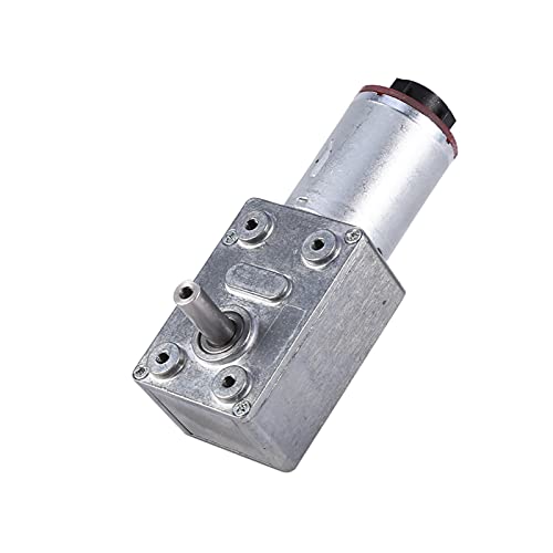 DC Worm Gear Motor 12V High Torque Reduction Gear Box with Encoder Srong Self-Locking 6mm Output Shaft(20RPM)