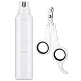 Lasnten 2 Pcs Bird Nail Grinder with Clipper Bird Nail Trimmer File Pet Grooming Tool for Parrot Budgerigars Parakeets Myna Conure Finches Lovebirds(White)