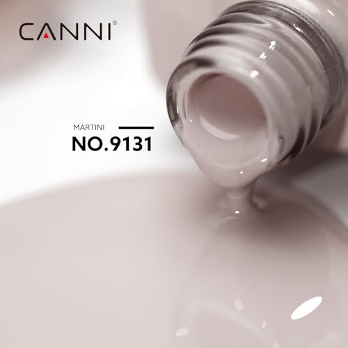 Image of CANNI Nude Gel Nail Polish, 1Pcs Nude Light Brown Gel Polish Color Nail Polish High Gloss Soak Off U V Nail Manicure Salon DIY at Home