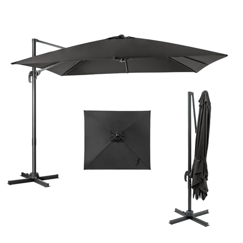 COSTWAY Parasol de Jardin Extérieur, Parasol Déporté...