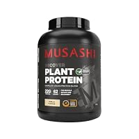 Musashi Plant Protein Powder, Vanilla, High Protein Vegan Formula, Muscle Recovery & Growth Support, Plant-Based Nutrition, 2kg