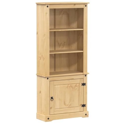 vidaXL Highboard, Hochschrank mit Tür Metallgriff, Beistellschrank für Wohnzimmer Schlafzimmer, Kommode Anrichte, Massivholz Kiefer vidaXL Highboard, Hochschrank mit Tür Metallgriff, Beistellschrank für Wohnzimmer Schlafzimmer, Kommode Anrichte, Massivholz Kiefer