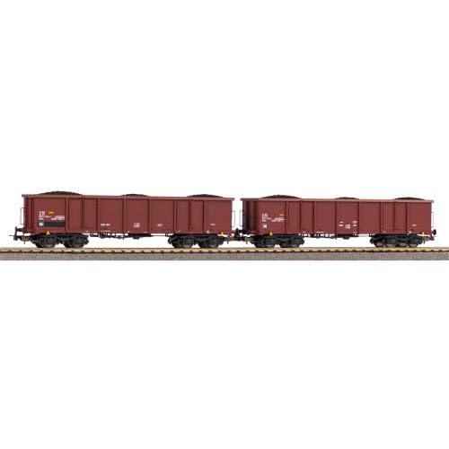 Piko 58287 H0-2er Set offene Güterwagen Eaos mit Kohleladung, FS, Ep.V