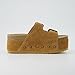 CUSHIONAIRE Women's Guru Genuine Leather footbed platform sandal with +Comfort, Wide Widths Available, Suede Chestnut 8
