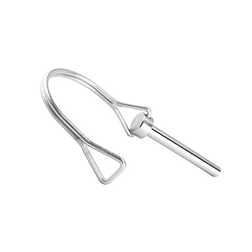 10 Pcs Trailer Coupler Pin 1/4"Diameter Wire Lock Pin Pto Shaft Locking Pin Heavy-Duty Quick Release Coupler Pin Round Arch Safety Pin Retainer For Farm Wagons Lawn Garden (Silver) #TOP3