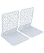 EasyPAG 6.5 Inch Metal Bookend Desktop Book Ends Stand,White