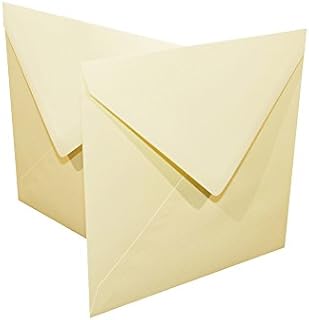 Craft UK 2380 Premium 40, 300 GSM 5x5 White Card & Envelopes, White 300 GSM
