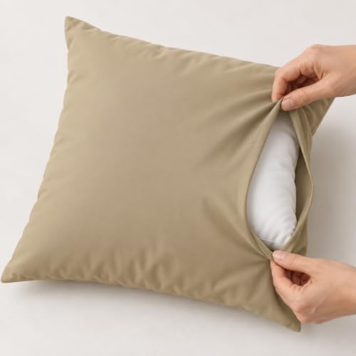 PETTI Artigiani Italiani - 2er-Set Kissenbezüge 65x65 cm aus Mikrofaser, Dekokissen-Bezüge für Schlafzimmer und Sofa… – Ansicht 6