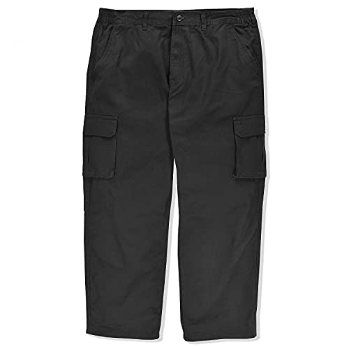 Full Blue Big & Tall Men's Cargo Pants 100% Cotton 42 X 30 Black #562A