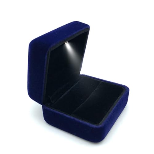 RWKGIEIK Led Ring Box With Light Wedding Pair Ring Jewelry
