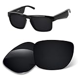 1.6MM Replacement Lenses Compatible With BOSE Tenor BMD0011 Sunglasses, Anti-Scratch and Impact Resistant (Dark Black)