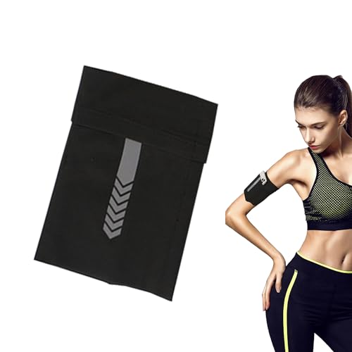 1PC Mobile Phone Armband Breathable Design Quick Sweat Wicking Running Phone Holder Elastic Material High Tolerance Running Armband Reflective Pattern For Night Run Cycling And Other Sports