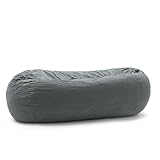 Big Joe XL Fuf in Comfort Suede, Steel Grey