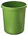 HAN Kosz na papier klasyczny 1834-05 w kolorze zielonym – duży i stabilny kosz na śmieci o pojemności 30 litrów z praktycznymi zagłębieniami na śmieci – do biura lub domu, 1834-05