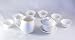 White Porcelain 10-piece Chinese Gongfu Gaiwan Tea Set (Comprised of 3-piece Gaiwan, Fairness Pitcher and 6 Tea Cups)