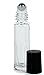 Vivaplex, 24, Clear, 10 ml Glass Roll-on Bottles with Stainless Steel Roller Balls. 3-3 ml Droppers included
