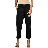 STOP by Shoppers Solid Straight Fit Cotton Lycra Womens Casual Wear Pants (A21STPN6FB2-P)