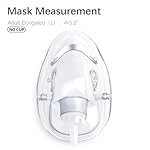 ANSNF 2 Pack Oxygen Mask for Face Adult with 6.6' Tube & Adjustable Elastic Strap - Size M+L (Clear) - NO CUP - Image 4