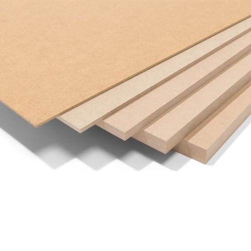 highdecora MDF Board – Cut to Size Wood Panels for Shelving, DIY, Furniture & Wall Use | Smooth Raw Sheet for Crafts, Plasterboard Projects & Loft Boards Support – (12mm H100–1000 x W100–600)