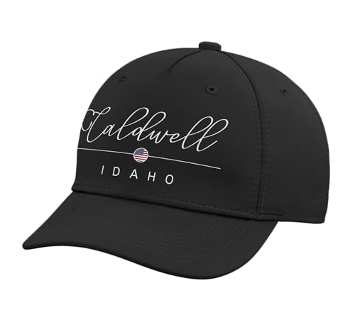 Caldwell Idaho ID on Caldwell Adjustable Printed Baseball Hat, Black