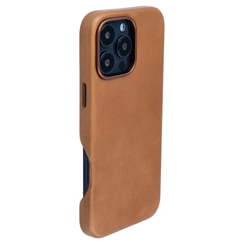 Étui haut de gamme en cuir véritable pour iPhone 16 Pro Max premium MagSafe