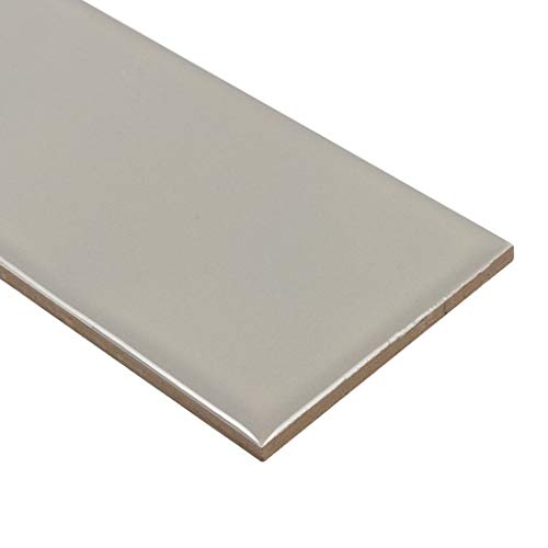 Mto0492 Classic 3X12 Subway Taupe Glossy Ceramic Tile (Sample Swatch) #TOP2