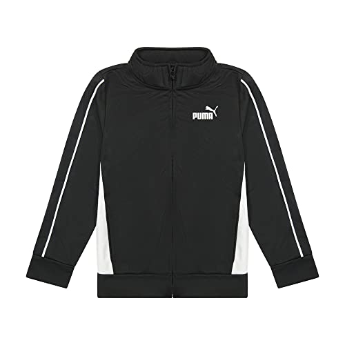 Puma Boys' Track Jacket & Jogger Set, Black/White, 2T #TOP3