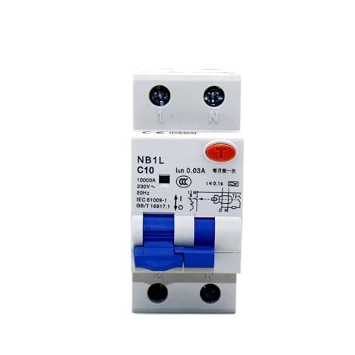 NB1L RCBO �^�C�v A AC 10A 16A 32A 40A 30MA �ߓd���ی쎥�C�t���c���d���쓮�T�[�L�b�g�u���[�J�[(1PN TYPE AC,6A)