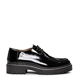Zapatos con Cordones para Mujer Charol Negro, EU 36