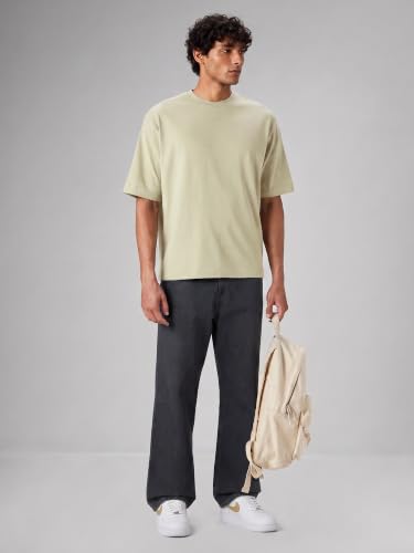 Image of XYXX Solid Boxy Oversized Roundneck Tshirt for Men